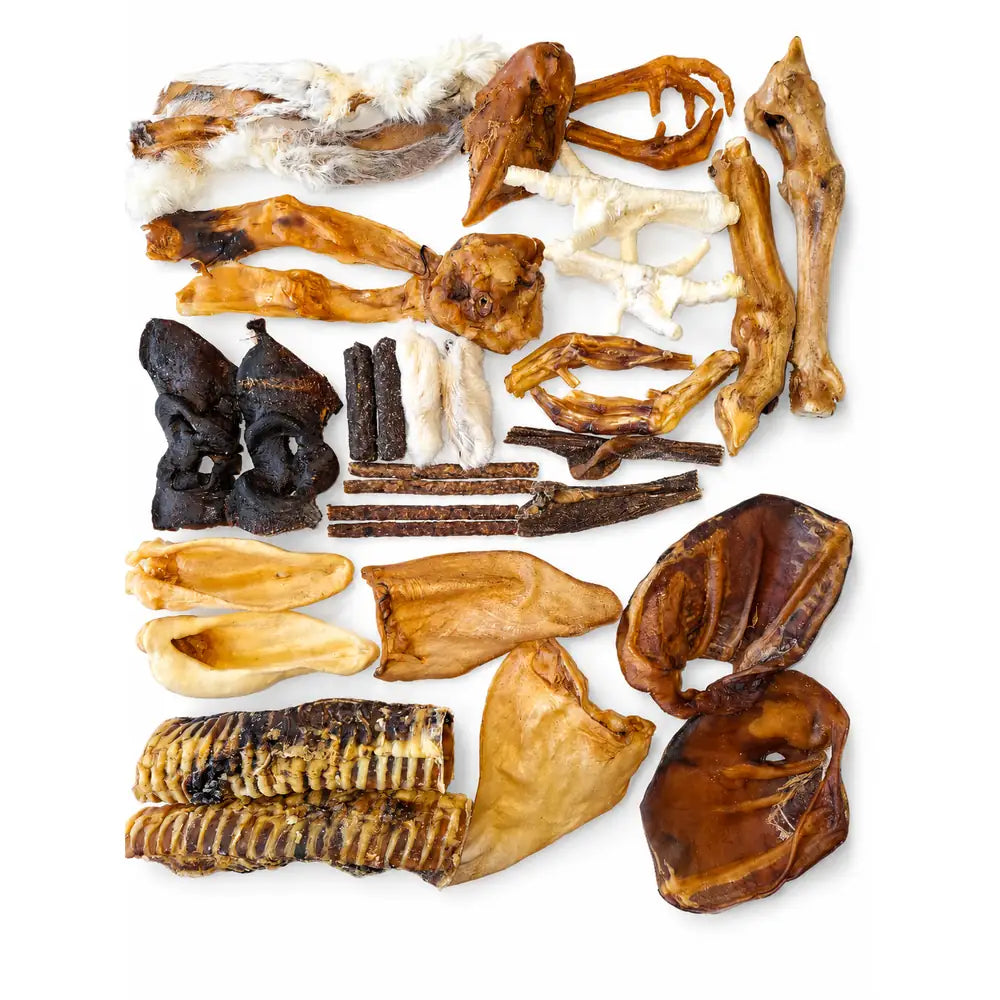 Mixed natural dog treats and chews for the Minor Value Box from Fido’s Tasty Treats in Normanton