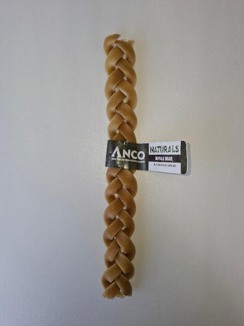 Large Buffalo Braid natural dog treat from Fido's Tasty Treats
