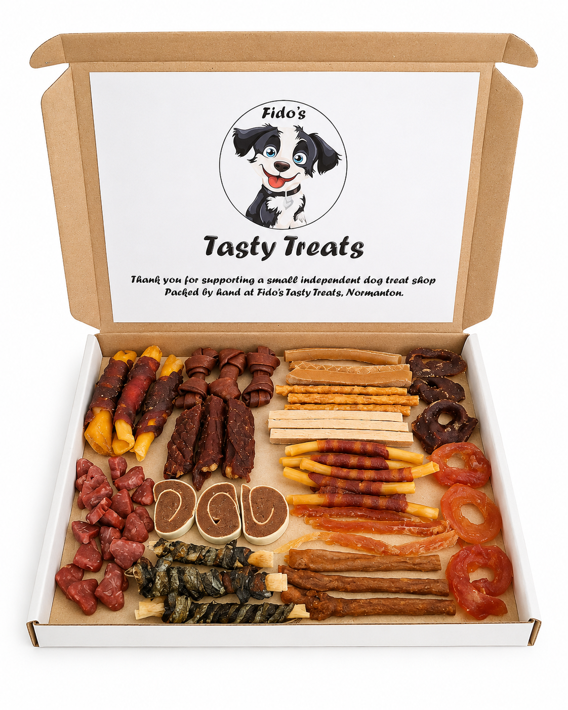 Senior Letterbox Pack with natural dog treats and gentler chews from Fido’s Tasty Treats